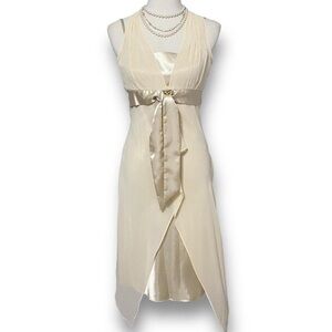 Y2K 2000s Japan Jfashion Grunge Fairy Ribbon Halter Dress Sz S